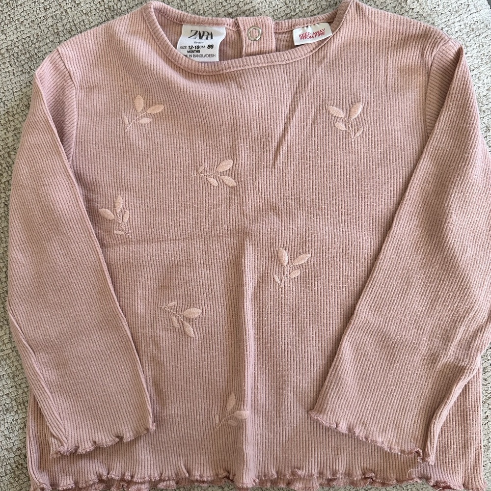 Zara Embroidered Floral Top